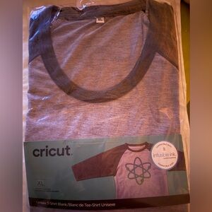 Cricut Gray and Black Raglan T-Shirt